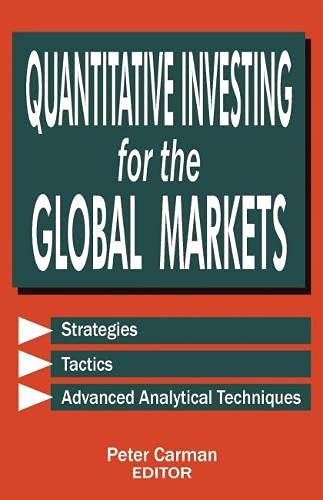 Stock image for Quantitative Investing for the Global Markets for sale by Books Puddle