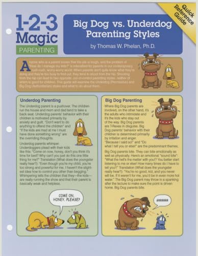 Beispielbild fr Big Dog vs. Underdog Parenting Styles (Quick Reference Guides) zum Verkauf von Kennys Bookshop and Art Galleries Ltd.