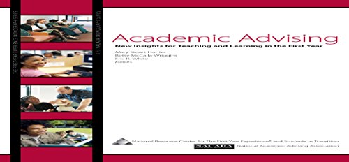 Imagen de archivo de Academic Advising [OP] : New Insights for Teaching and Learning in the First Year a la venta por Better World Books