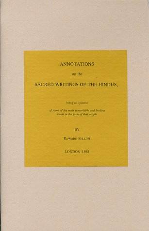 Imagen de archivo de Annotations on the Sacred Writings of the Hindus a la venta por Midtown Scholar Bookstore