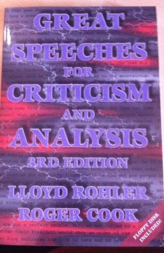 9781889388007: 'Great Speeches for Criticism and Analysis'
