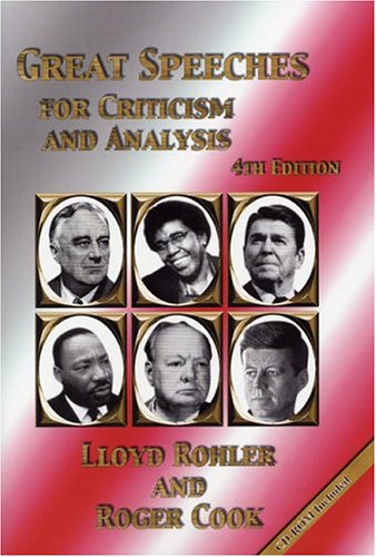 9781889388076: Great Speeches for Criticism and Analysis, Fourth Edition
