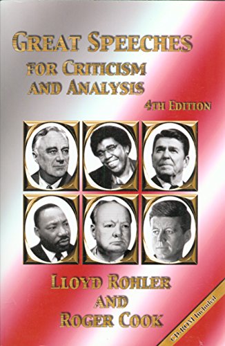 9781889388076: Great Speeches for Criticism and Analysis, Fourth Edition