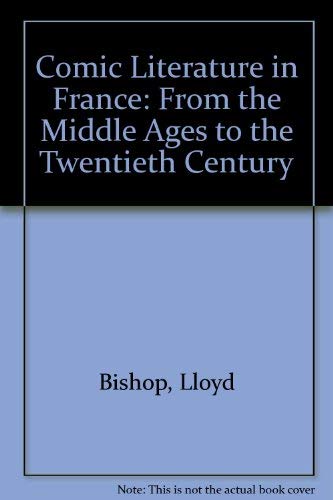 Imagen de archivo de Comic Literature in France: From the Middle Ages to the Twentieth Century a la venta por Zubal-Books, Since 1961