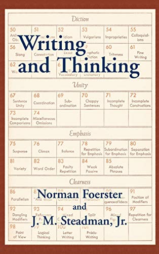 Writing and Thinking: A Handbook of Composition and Revision (9781889439150) by Foerster, Norman; Steadman Jr, John M