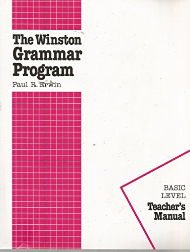 9781889673028: The Winston Grammar Program Basic Level Teacher's Manual