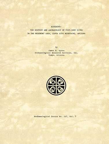 Stock image for Miscellaneous Archaeological Studies in the Anamax-Rosemont Land Exchange Area for sale by Powell's Bookstores Chicago, ABAA