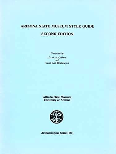 Stock image for Arizona State Museum Style Guide Format: Paperback for sale by INDOO