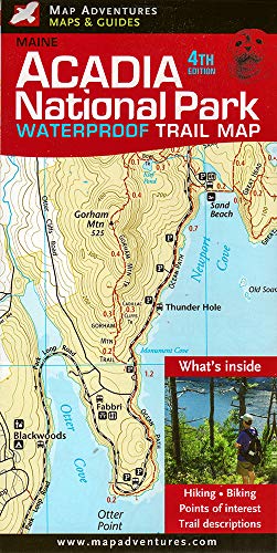 Imagen de archivo de Acadia National Park Waterproof Trail Map, Maine a la venta por HPB-Emerald