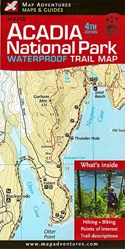 Stock image for Acadia National Park Waterproof Trail Map, Maine for sale by Brickyard Books