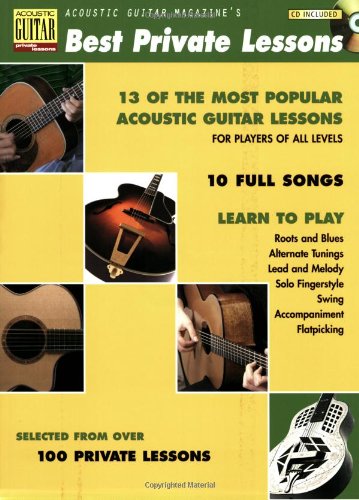 9781890490348: Acoustic guitar magazine's best private lessons guitare +cd