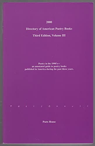 DIRECTORY OF AMERICAN POETRY BOOKS 2000