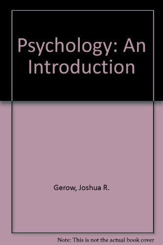 Psychology: An Introduction, 6th - Gerow, Joshua R.; Bordens, Kenneth