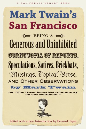 Stock image for Mark Twain's San Francisco (California Legacy) for sale by Jenson Books Inc