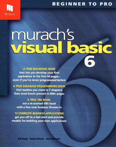 Beispielbild fr Murach's Visual Basic 6 zum Verkauf von Better World Books