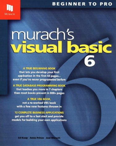 Imagen de archivo de Murach's Visual Basic 6 a la venta por ThriftBooks-Dallas