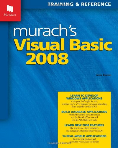 Beispielbild fr Murach's Visual Basic 2008 zum Verkauf von Better World Books: West