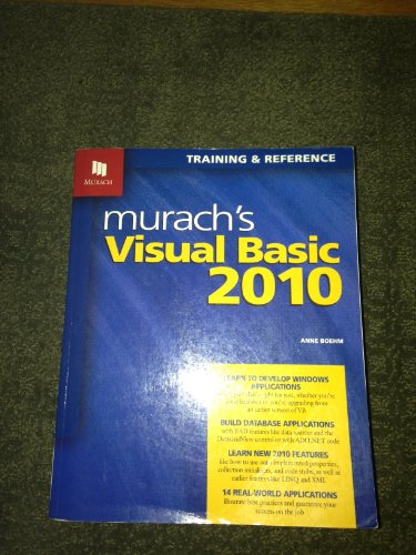 Beispielbild fr Murach's Visual Basic 2010 zum Verkauf von WorldofBooks