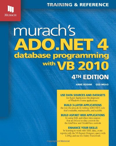 Beispielbild fr Murach's ADO. NET 4 Database Programming with VB 2010 zum Verkauf von Better World Books