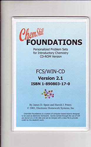 Stock image for ChemSkill Foundations: Personalized problem sets for Introductory Chemistry CD ROM for sale by a2zbooks