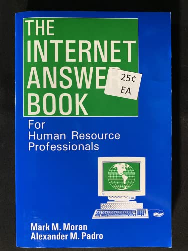 Imagen de archivo de Internet Answer Book for Human Resource Professionals a la venta por HPB-Red