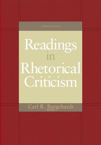 Stock image for Readings In Rhetorical Criticism for sale by The Maryland Book Bank