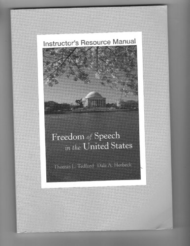 Beispielbild fr Freedom Of Speech in America Instructor's Resource Manual 6th Edition zum Verkauf von HPB Inc.