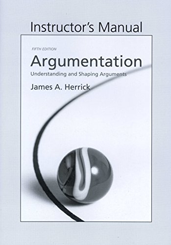 Stock image for Argumentation Understanding and Shaping Arguments Instructor's Manual for sale by HPB-Red