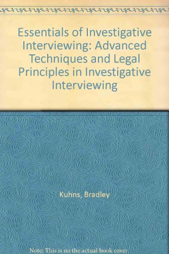 Stock image for Essentials of Investigative Interviewing for sale by mountain