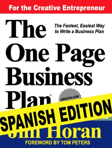 Beispielbild fr The One Page Business Plan -Spanish Edition zum Verkauf von Irish Booksellers