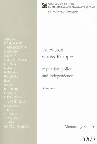 Stock image for Television Across Europe Regulations, Policy And Independence - Summary for sale by Mahler Books