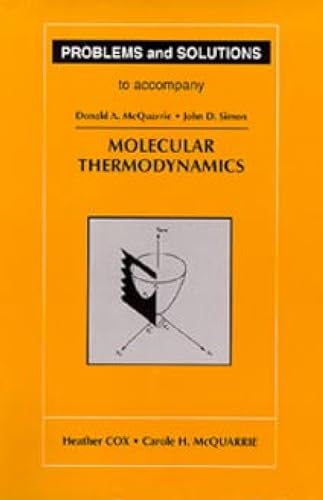 Beispielbild fr Problems and Solutions to Accompany Molecular Thermodynamics zum Verkauf von Read&Dream
