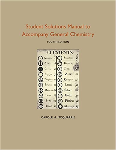 9781891389733: Student Solutions Manual to Accompany General Chemistry