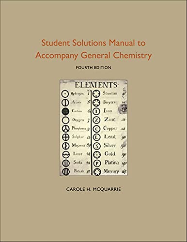 Stock image for Student Solutions Manual to Accompany General Chemistry: RSC for sale by SecondSale