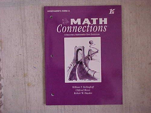 Imagen de archivo de Math Connections Assessment A for Year 1A a la venta por Better World Books