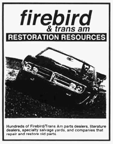 9781891752063: Firebird and Trans Am Restoration Resources