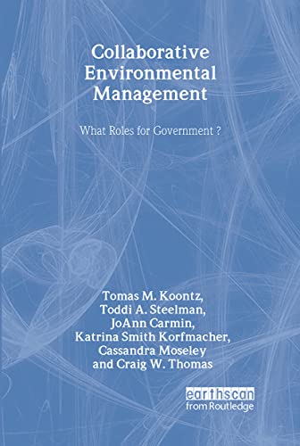 Imagen de archivo de Collaborative Environmental Management: What Roles for Government-1 (Rff Press) a la venta por HPB-Red