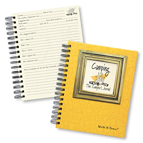 Stock image for Write it Down Journals Unlimited Series Guided Journal, Camping, The Camper's Journal, with a Yellow Hard Cover, Made of Recycled Materials, 7.5"x 9" for sale by SecondSale