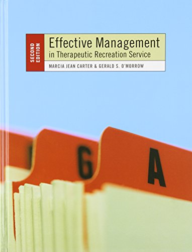 Stock image for Effective Management in Therapeutic Recreation Service for sale by Zoom Books Company