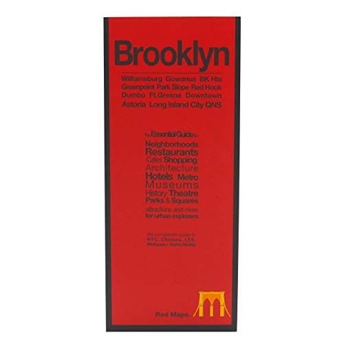 Stock image for Red Map Brooklyn with Long Island City - City Travel Guide for sale by Once Upon A Time Books