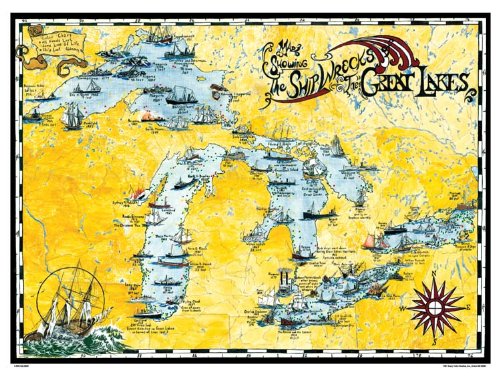 Beispielbild fr Shipwreck Map of the Great Lakes zum Verkauf von Save With Sam