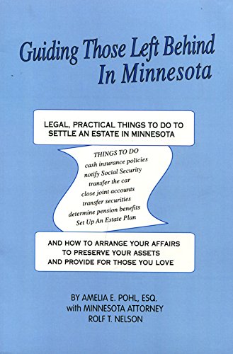 Stock image for Guiding Those Left Behind in Minnesota for sale by SecondSale