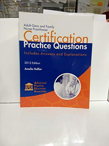 9781892418180: Adult-Gero and Family Nurse Practitioner Certification Practice Questions 2013