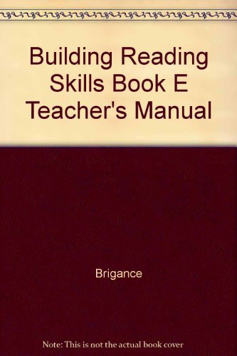 Beispielbild fr Building Reading Skills Book E Teachers Manual zum Verkauf von Ezekial Books, LLC