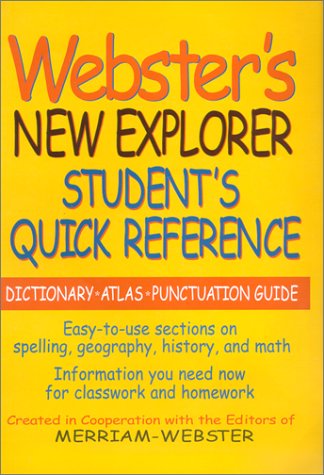 Beispielbild fr Webster's New Explorer Student's Quick Reference zum Verkauf von Wonder Book