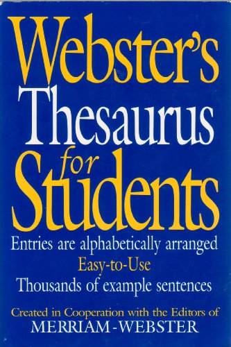 Stock image for Webster's Thesaurus for Students for sale by Your Online Bookstore