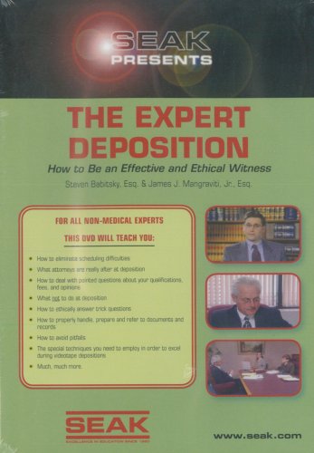 Imagen de archivo de The Expert Deposition : How to Be an Effective and Ethical Witness -- for All Non-Medical Experts a la venta por Goodwill Books