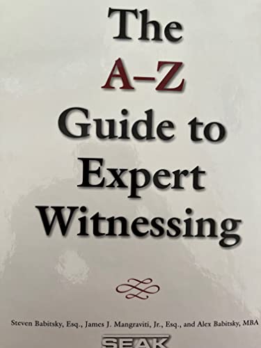 Beispielbild fr A-Z Guide to Expert Witnessing zum Verkauf von Better World Books