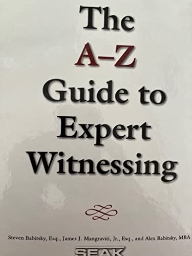 Stock image for A-Z Guide to Expert Witnessing for sale by Your Online Bookstore