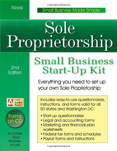 9781892949080: Sole Proprietorship: Small Business Start-up Kit